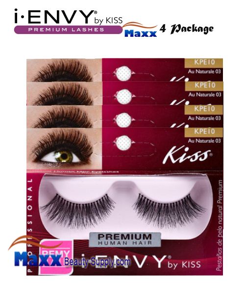 4 Package - Kiss i Envy Au Naturale 03 Eyelashes - KPE10